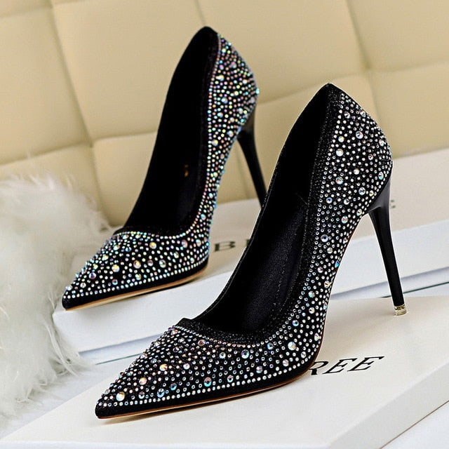 Glitter Crystal High Heels | Tania's Online Closet, LLC