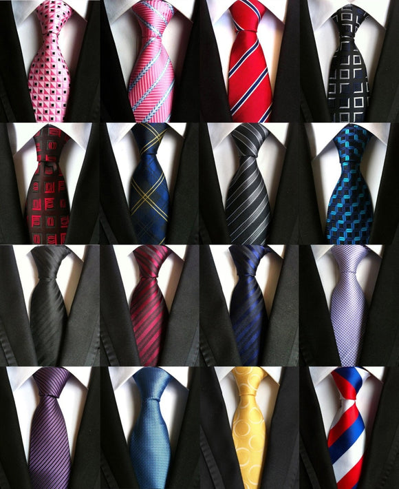 Fashion Neckties Classic Men's Ties Jacquard Woven 100% Silk Men Neck ...