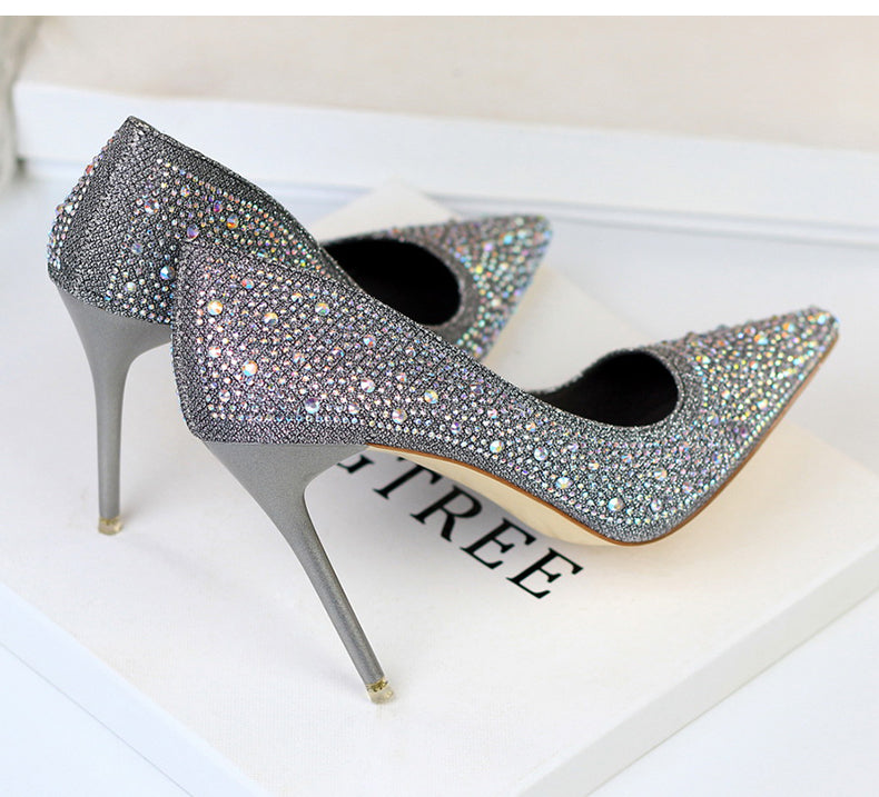 Glitter Crystal High Heels | Tania's Online Closet, LLC