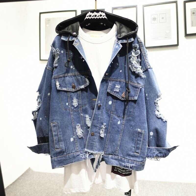 Women Denim jacket Coat Short Cartoon Mouse jacket Outwear denim ...