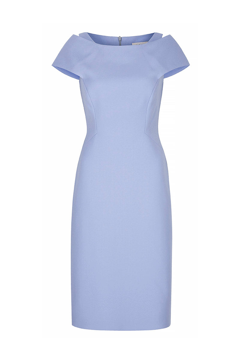 cornflower blue cocktail dress