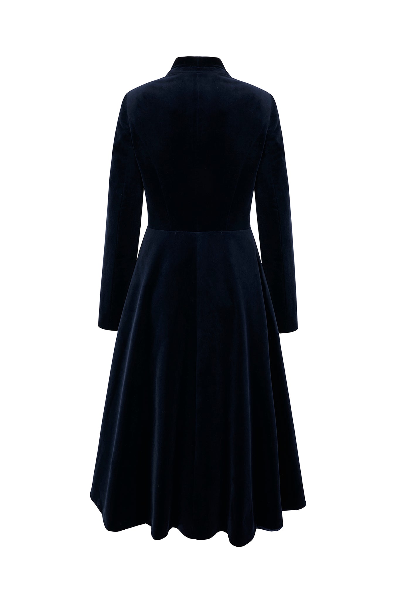 Navy Velvet Hunter Coat Dress | Luxury Occasion Coats | Suzannah London