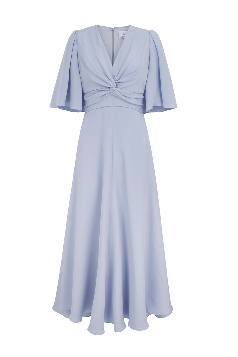 Suzannah London | Paige Dress Breeze Blue Silk Crepe