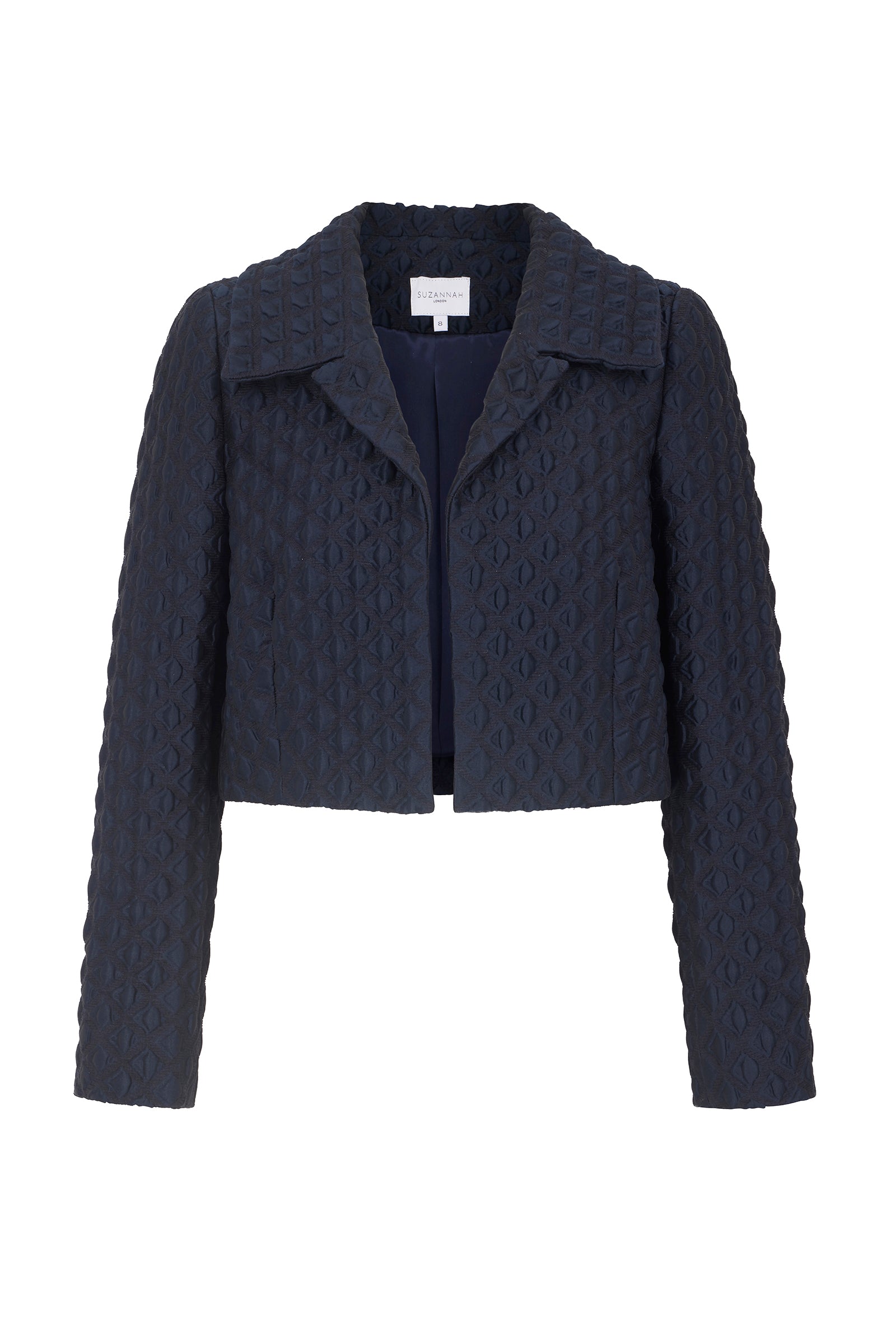 Remy Cropped Jacket Diamond Cloqué | Suzannah London