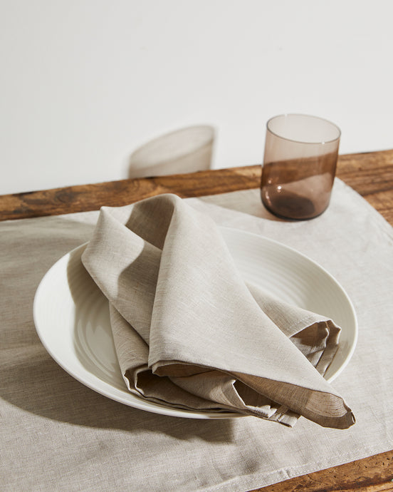 100% Linen Napkins in Oatmeal (Set of Four)