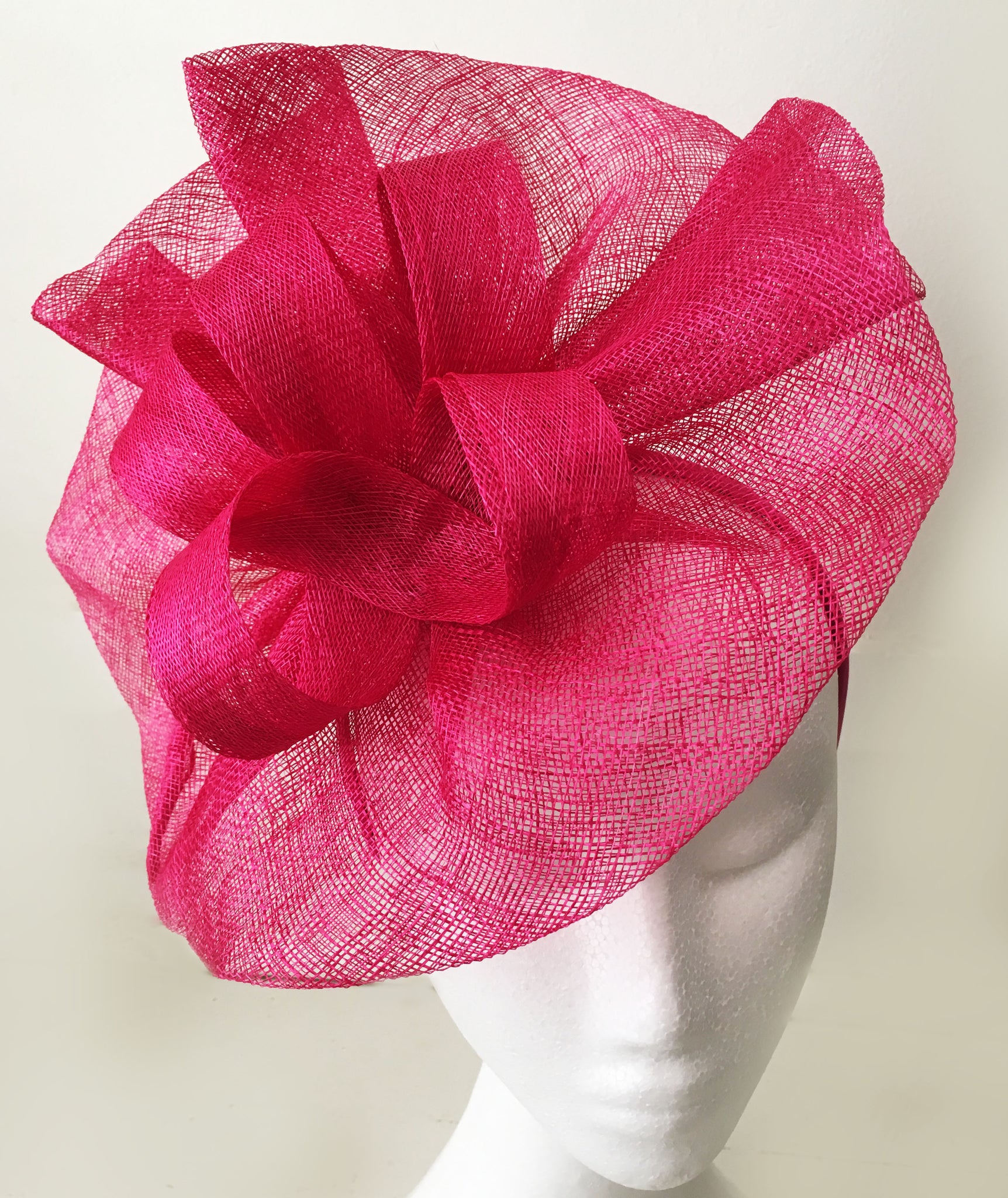 bright pink wedding hat