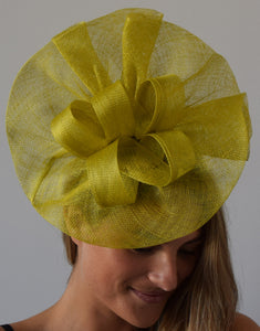 ladies yellow wedding hats