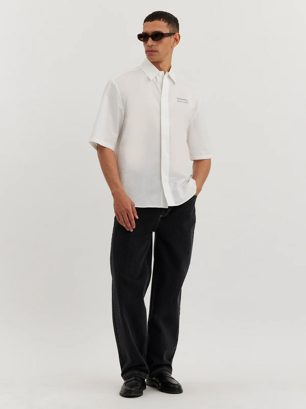 Holzweiler skjorte Kimbo Shirt kort erm hvit
