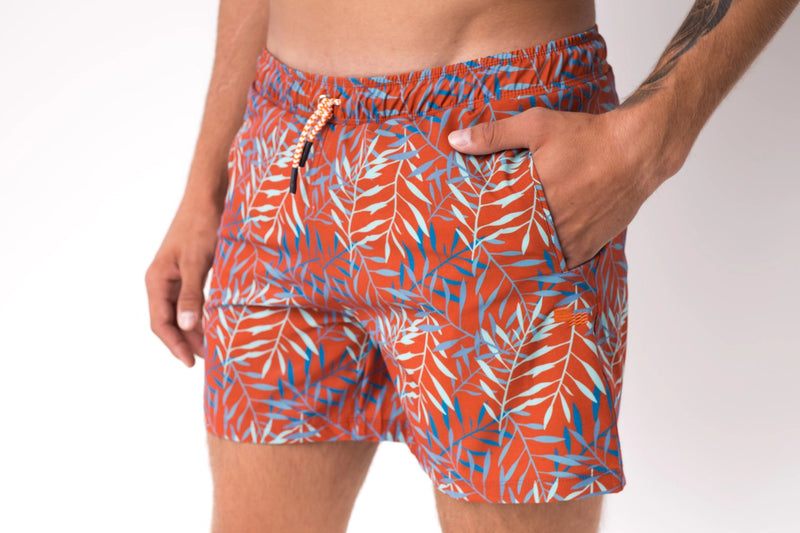 burnt orange swim trunks