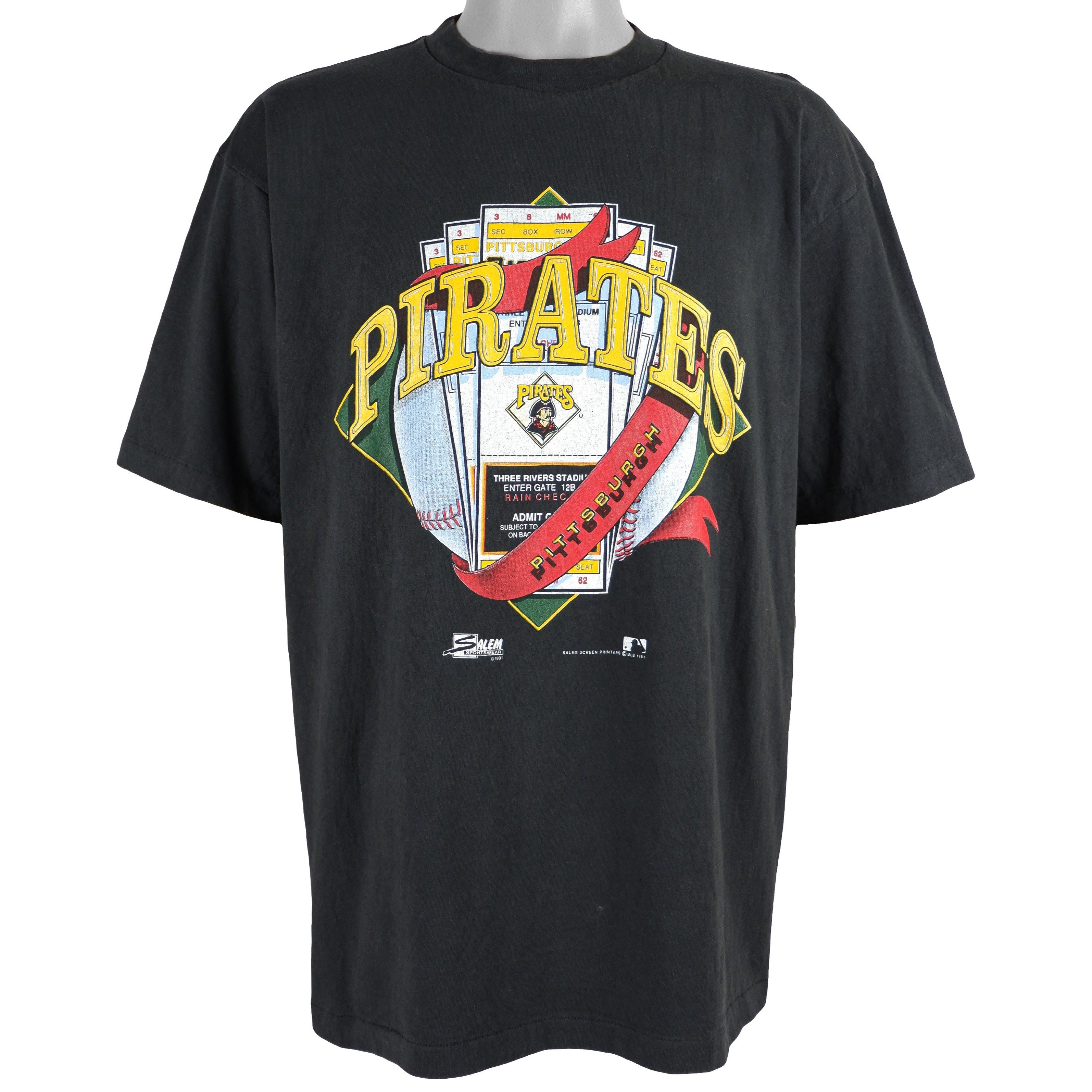 Vintage MLB (Salem) - Pittsburgh Pirates Spell-Out Deadstock T