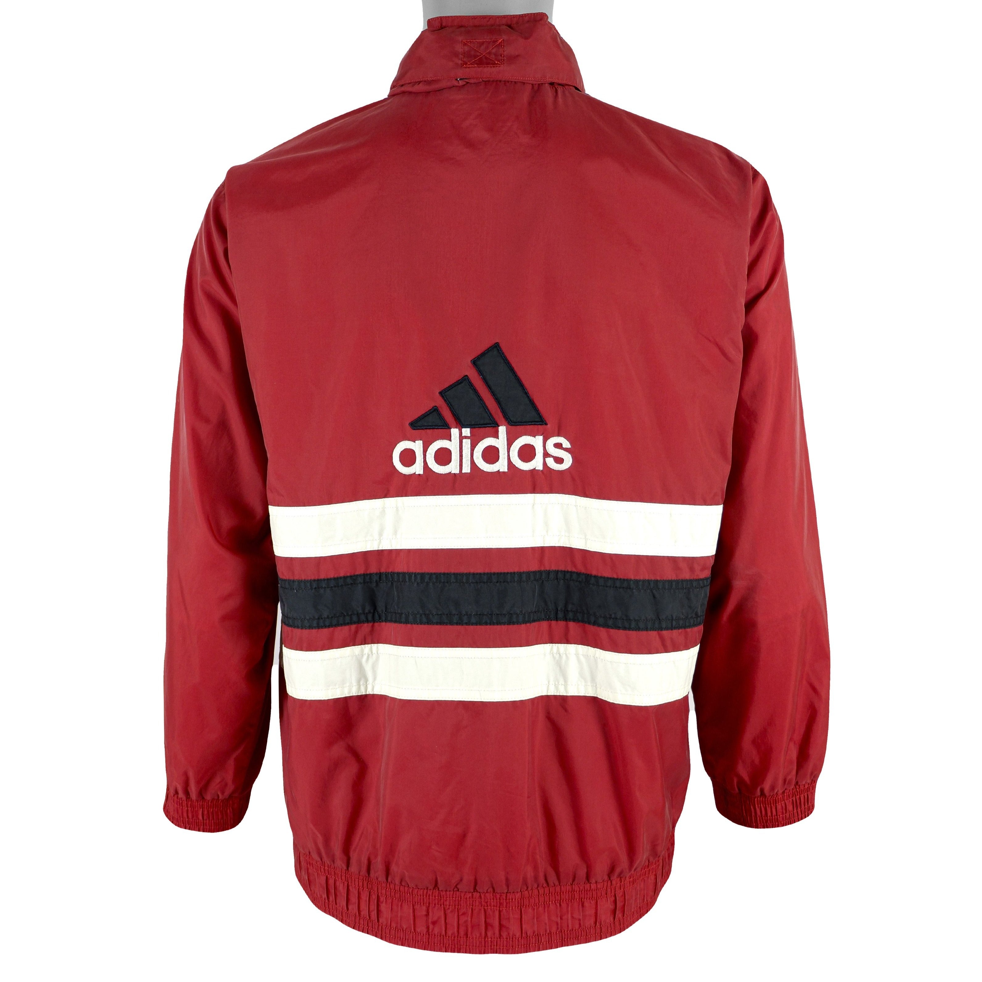 Culpable caos Diplomático Vintage Adidas - Red Big Logo & Spell-Out Windbreaker 1990s Medium – Vintage  Club Clothing
