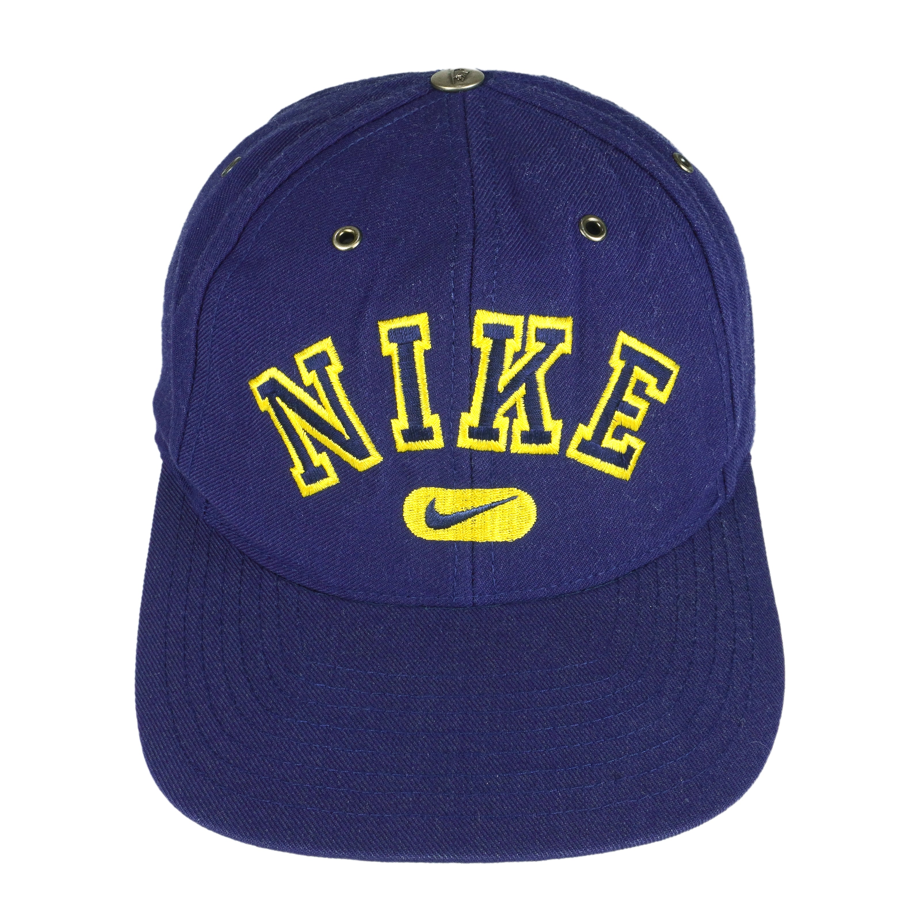 blue and yellow nike hat