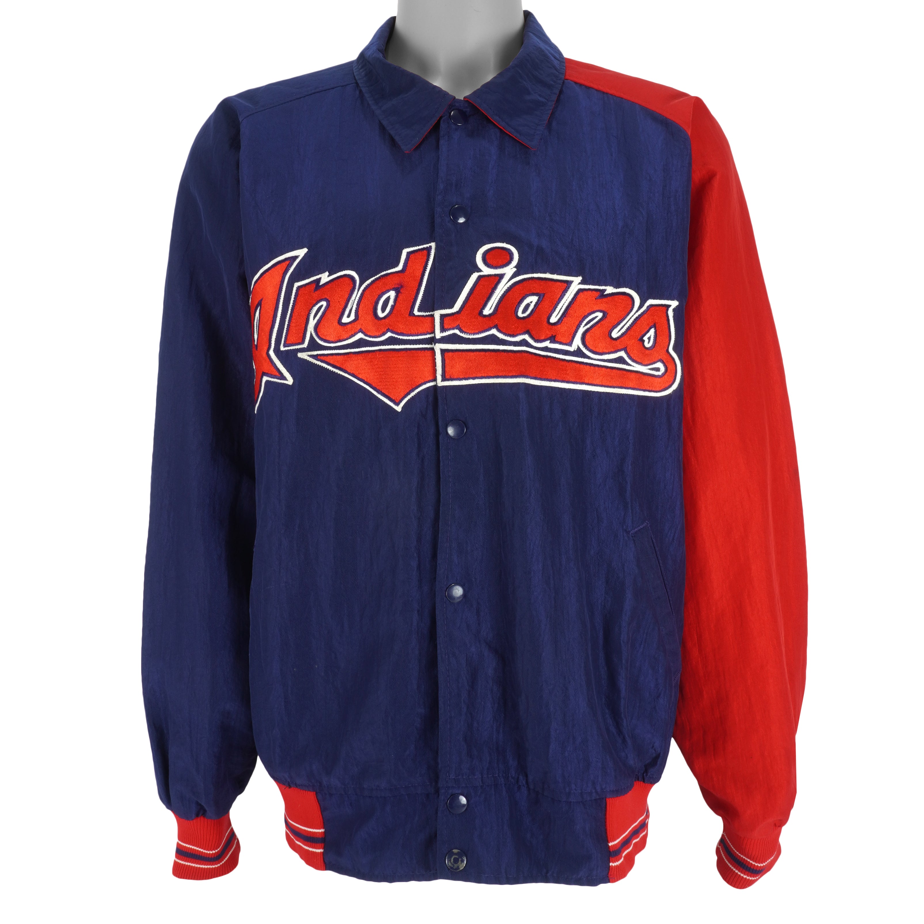 Maker of Jacket Varsity Jackets Vintage MLB Cleveland Indians Baseball