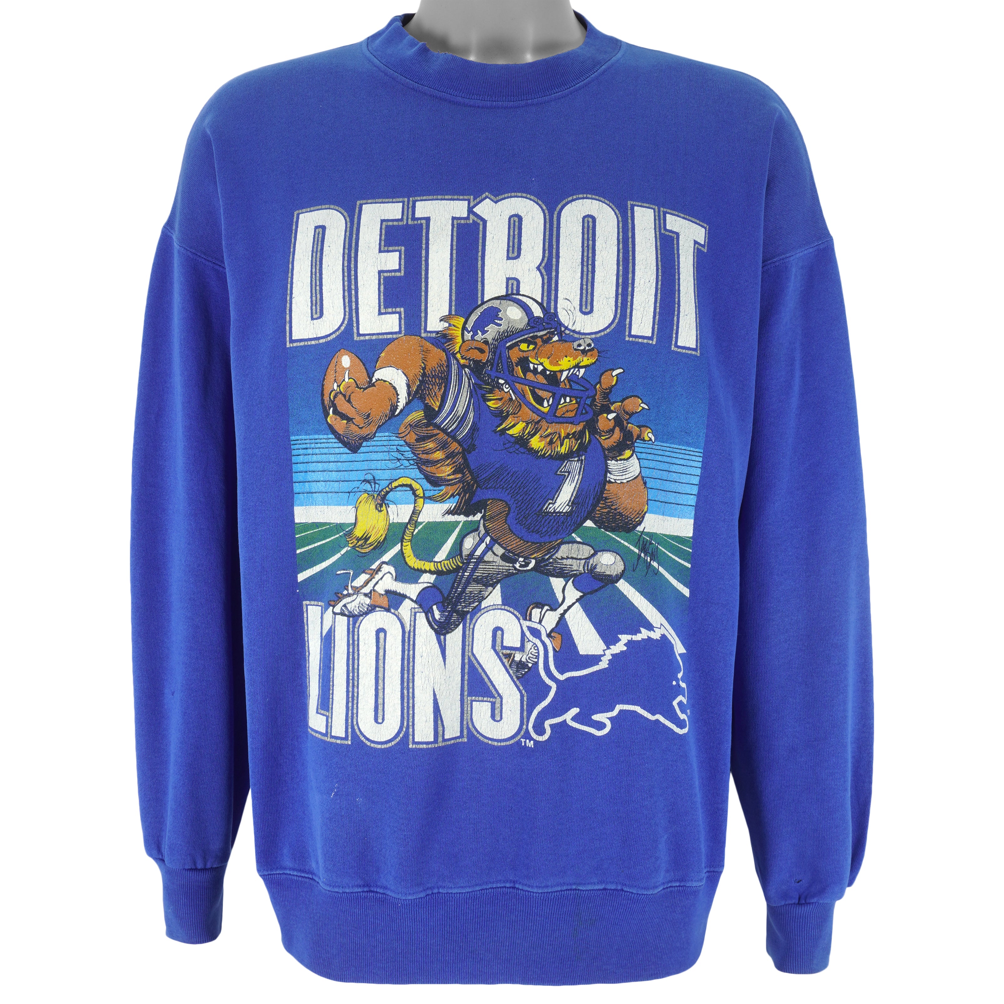 Vintage NFL (Salem) - Detroit 'Lions' Crew Neck Sweatshirt 1994