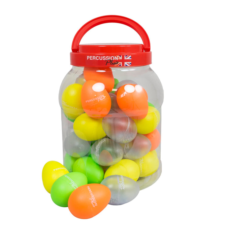 PP3100 - Percussion Plus tub of 40 egg shakers in fluorescent colours Default title