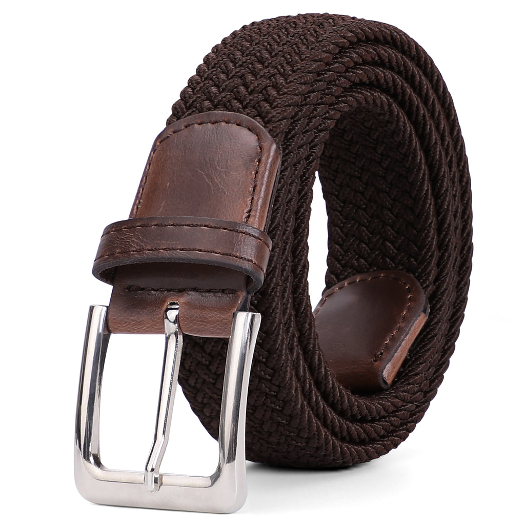 Braided Elastic Belt for Men Women Junior-Woven Canvas Stretch Belts ...