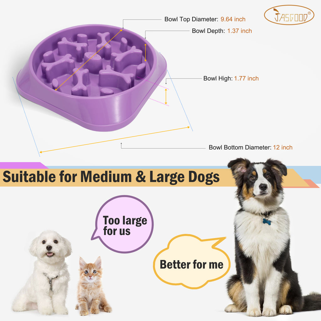 Dog Feeder Slow Eating Bowl for Raised Pet Feeders JASGOOD Maze Food Water