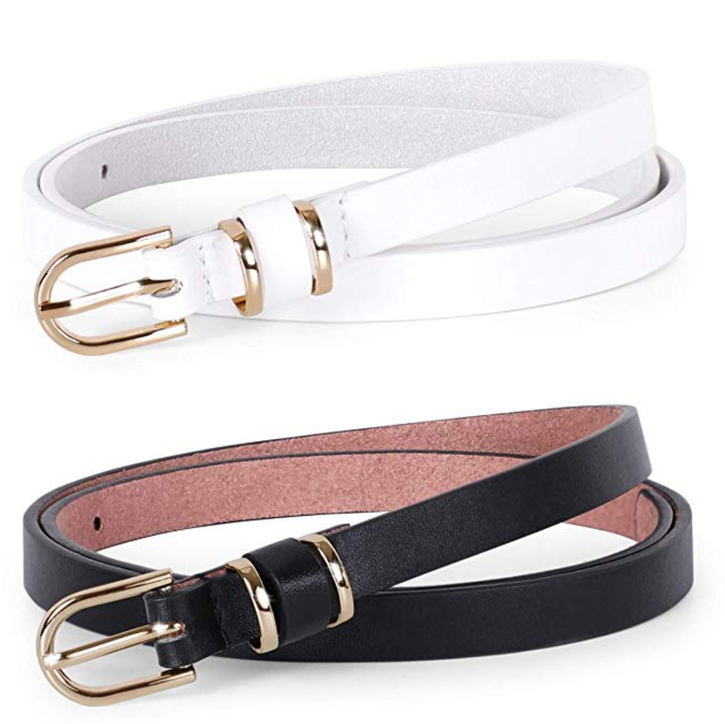Women's skinny PU leather belt-Fashion slim waist belt-JASGOOD ...