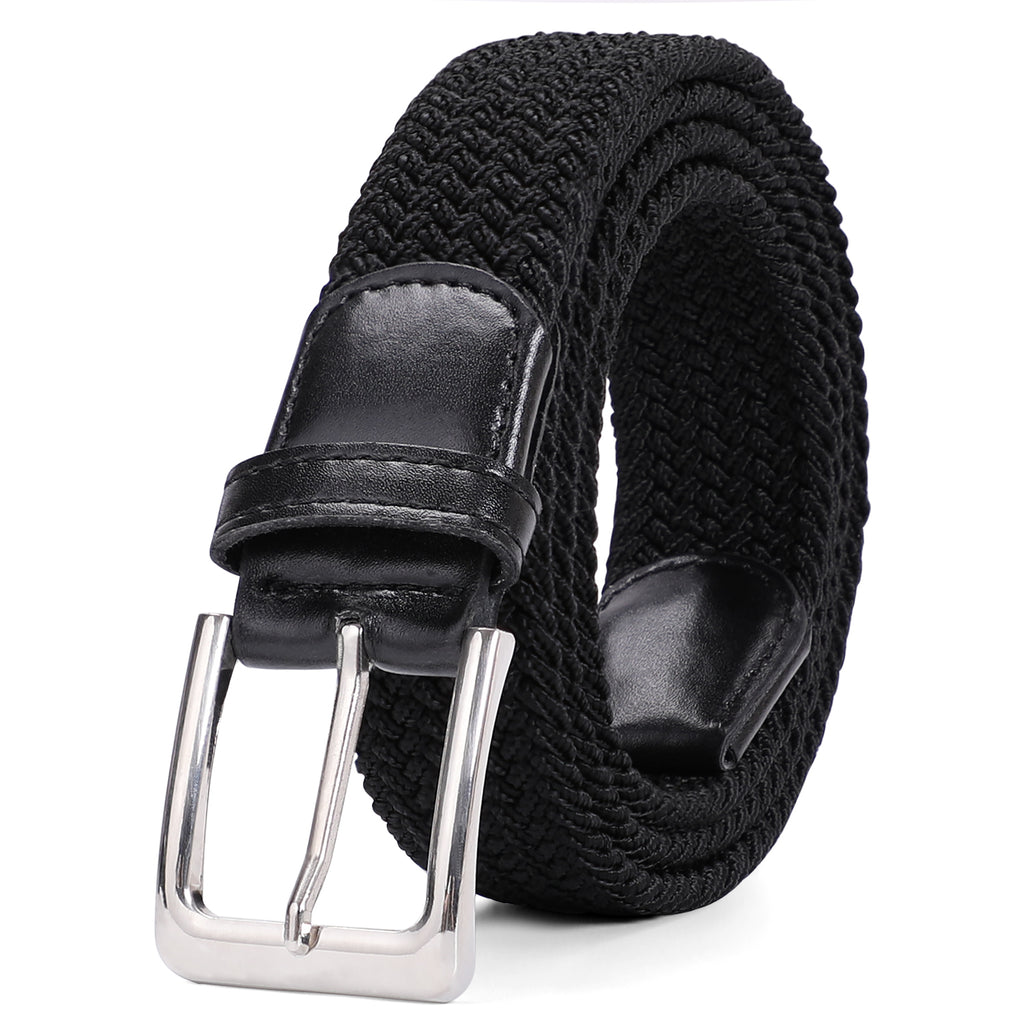 Braided Elastic Belt for Men Women Junior-Woven Canvas Stretch Belts ...