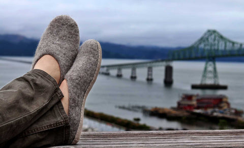 Mens astoria slipper in heather 