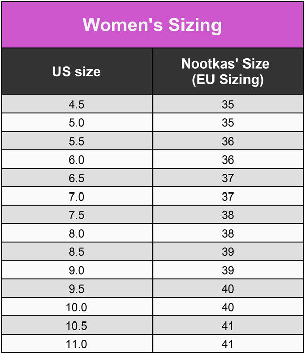 women's slipper size guide