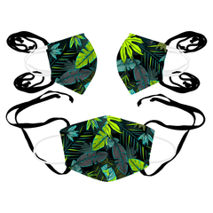 Women's Jungle Leaves Mask 3 Pack