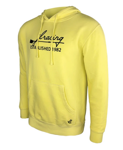 JL Racing Script Logo Hoodie Yellow Comfy Sweatshirt