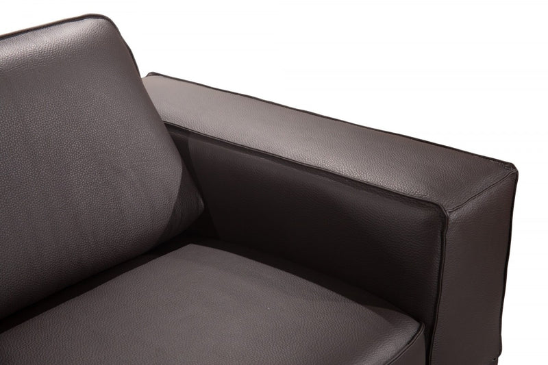 Accenti Italia Darwin - Italian Modern Dark Brown Leather Sofa - Los Angeles Custom Furniture