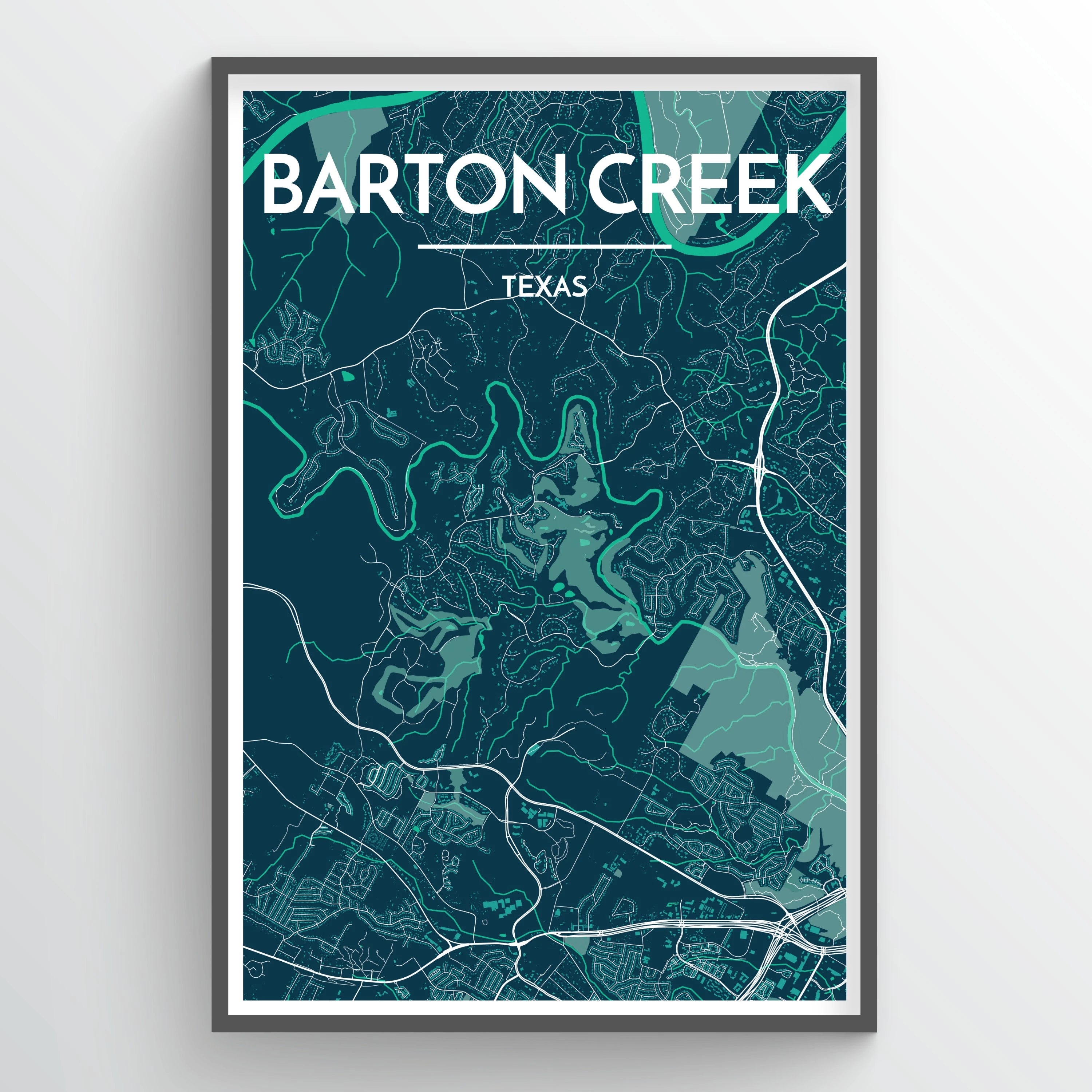  Barton City Map Print
