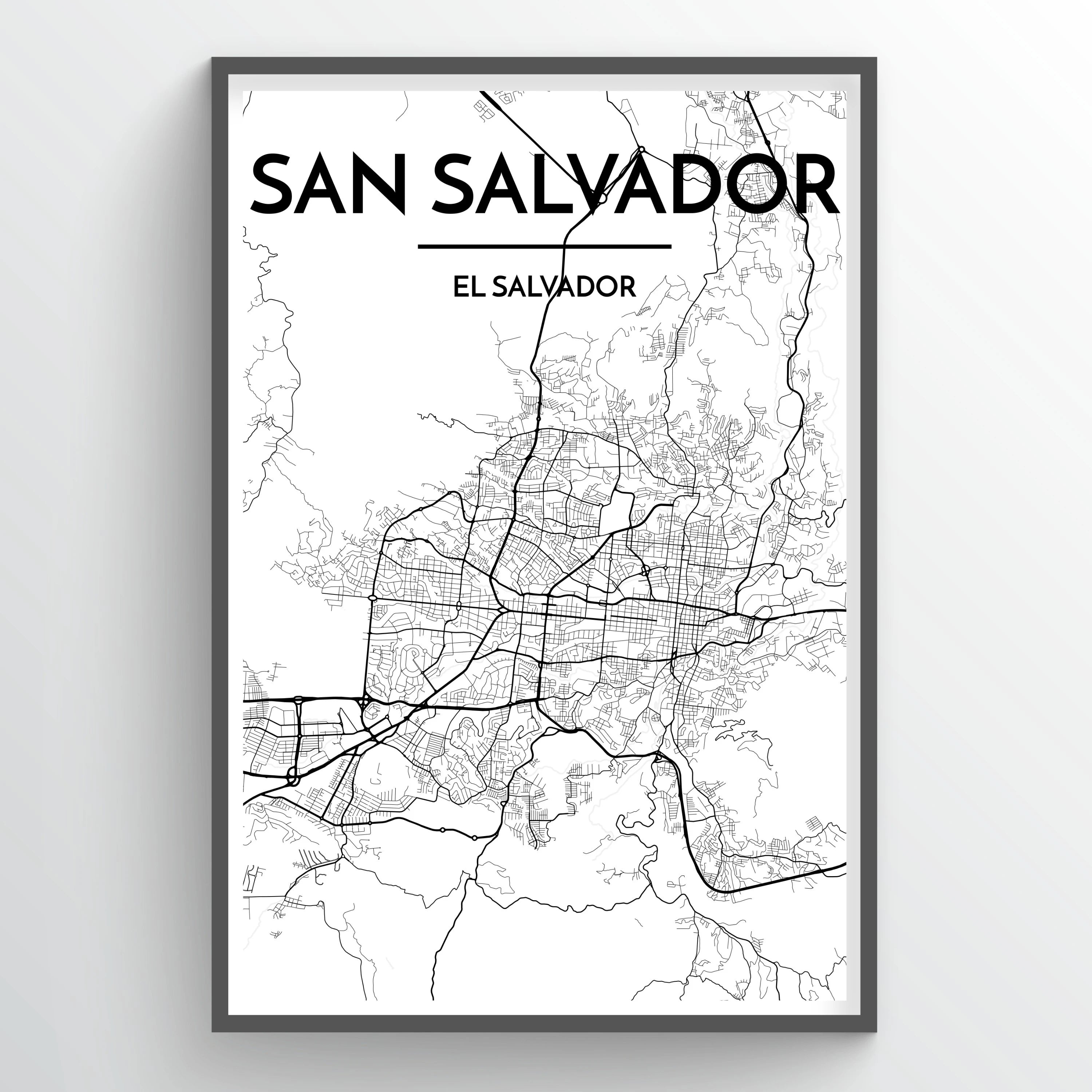  San Salvador City Map Print