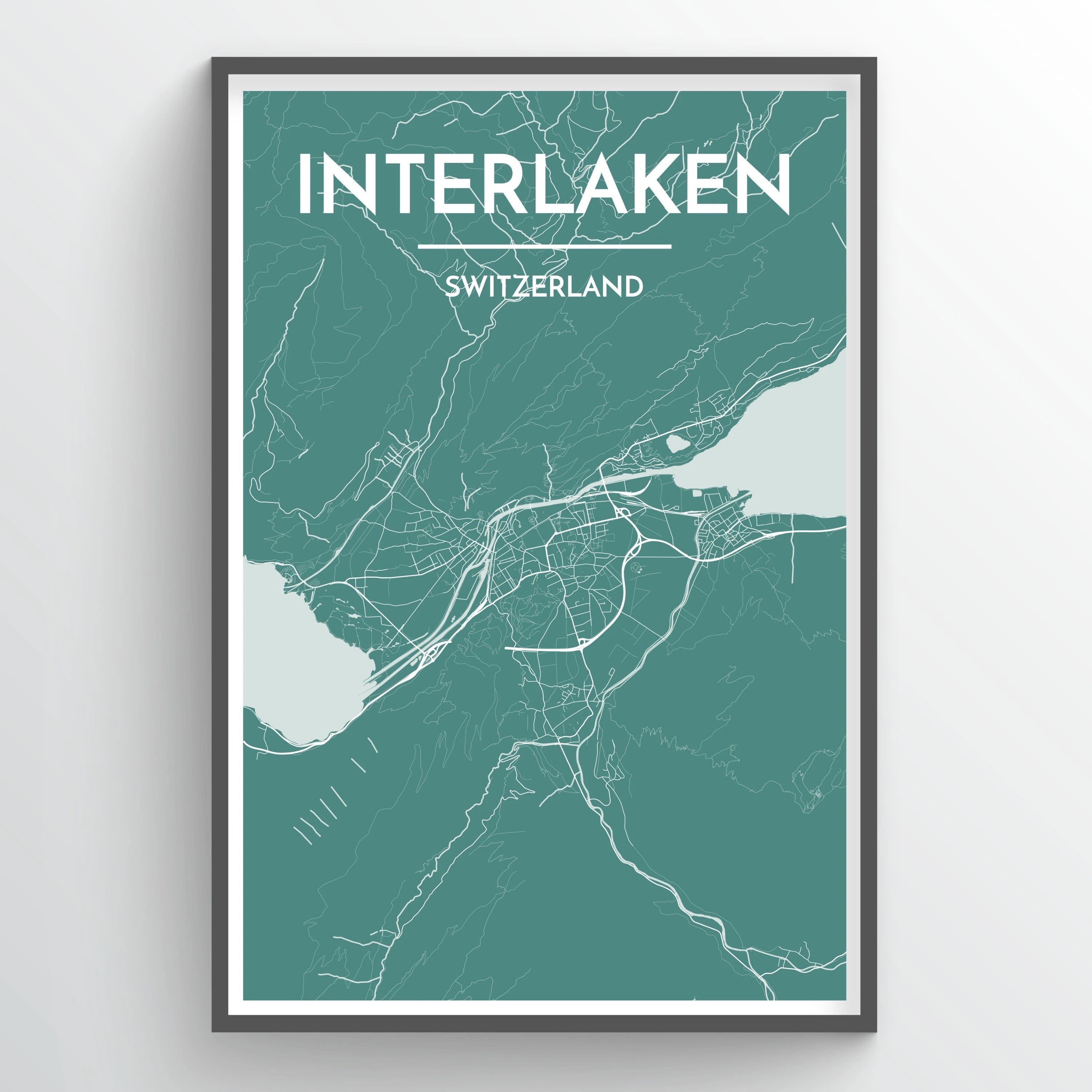  Interlaken City Map Print