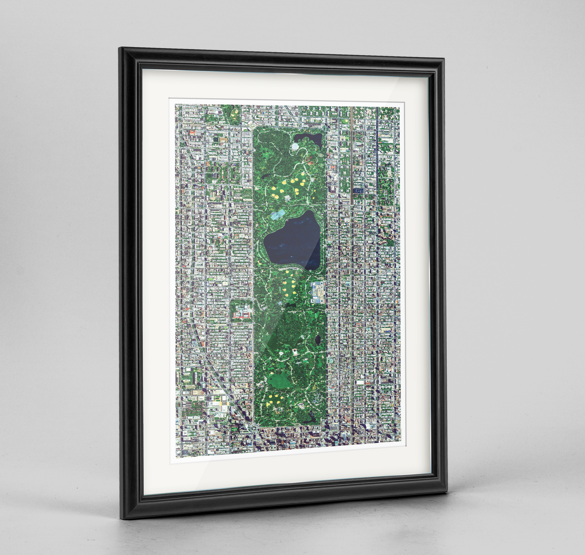 Central Park Earth Photography Art Print - Framed