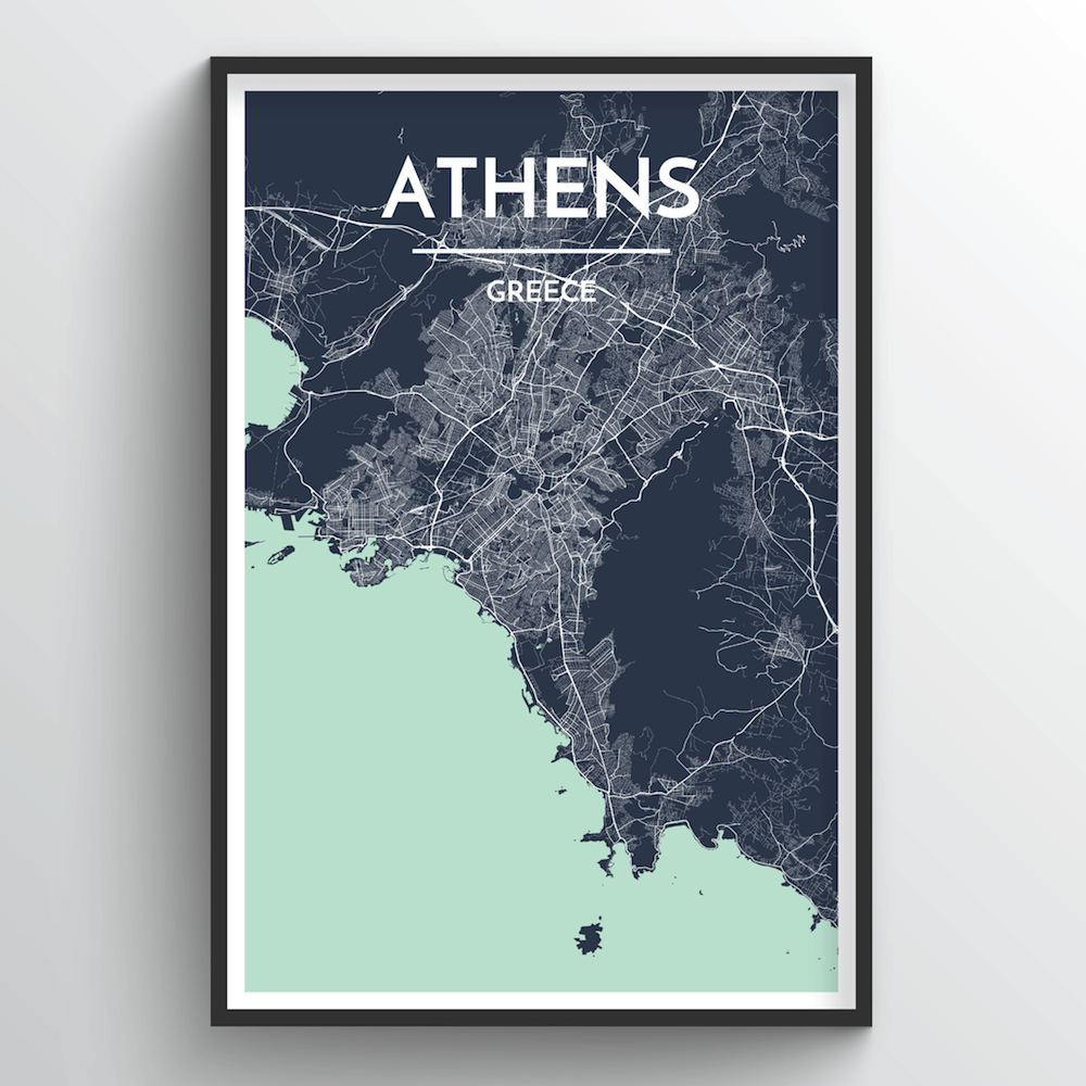 Athens City Map Art Prints High Quality Custom Made Art Point Two   3074XL B 9a9c108c 414e 4aca 9c5d 218186880d7e 1000x 