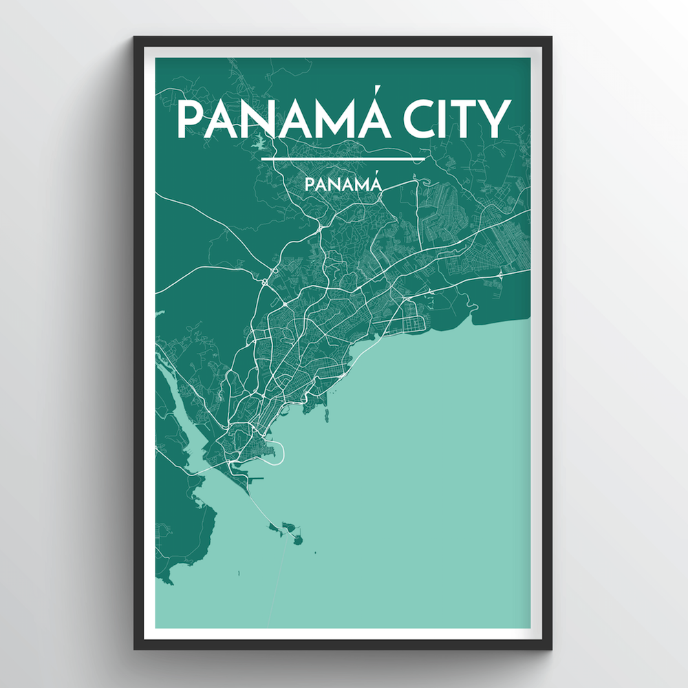 Panama City Map Art Prints High Quality Custom Made Art