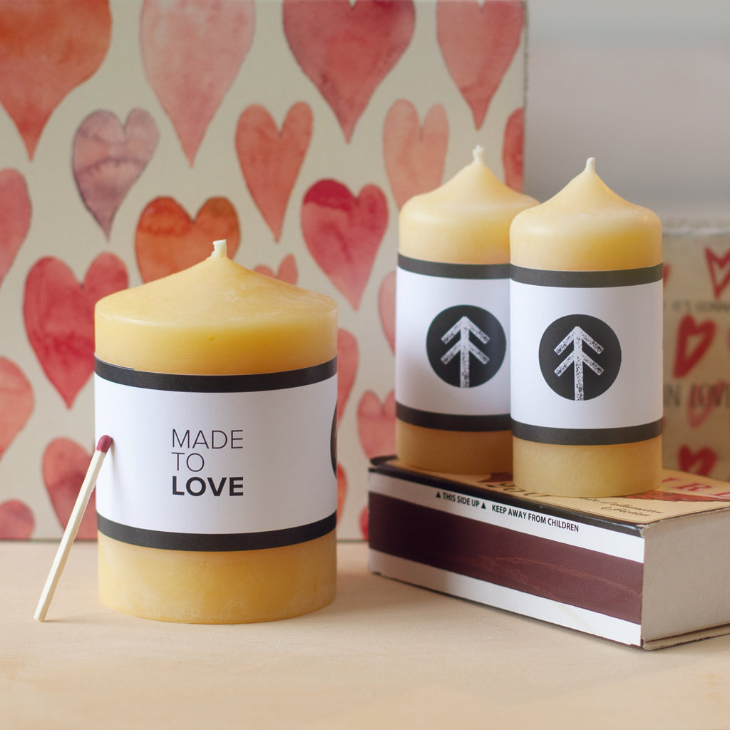 All natural beeswax candles 