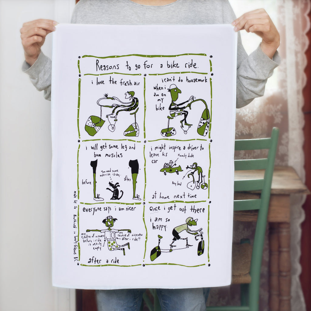 Sa Boothroyd Tea Towel - Reason for Bike