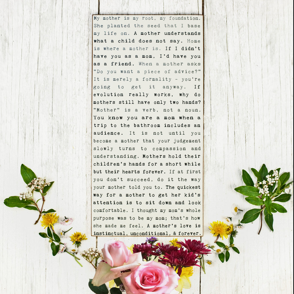 Mothers Day Typewriter Sign made by Cedar Mountain Studios