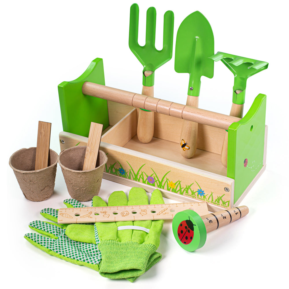 Bigjigs Toys Gardening Caddy and Tools