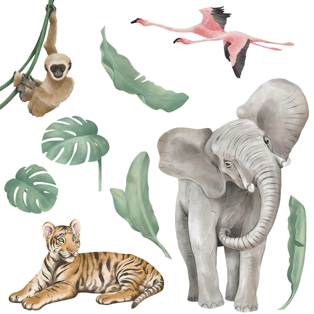 pastelowe love Wall Sticker | Safari Animals I