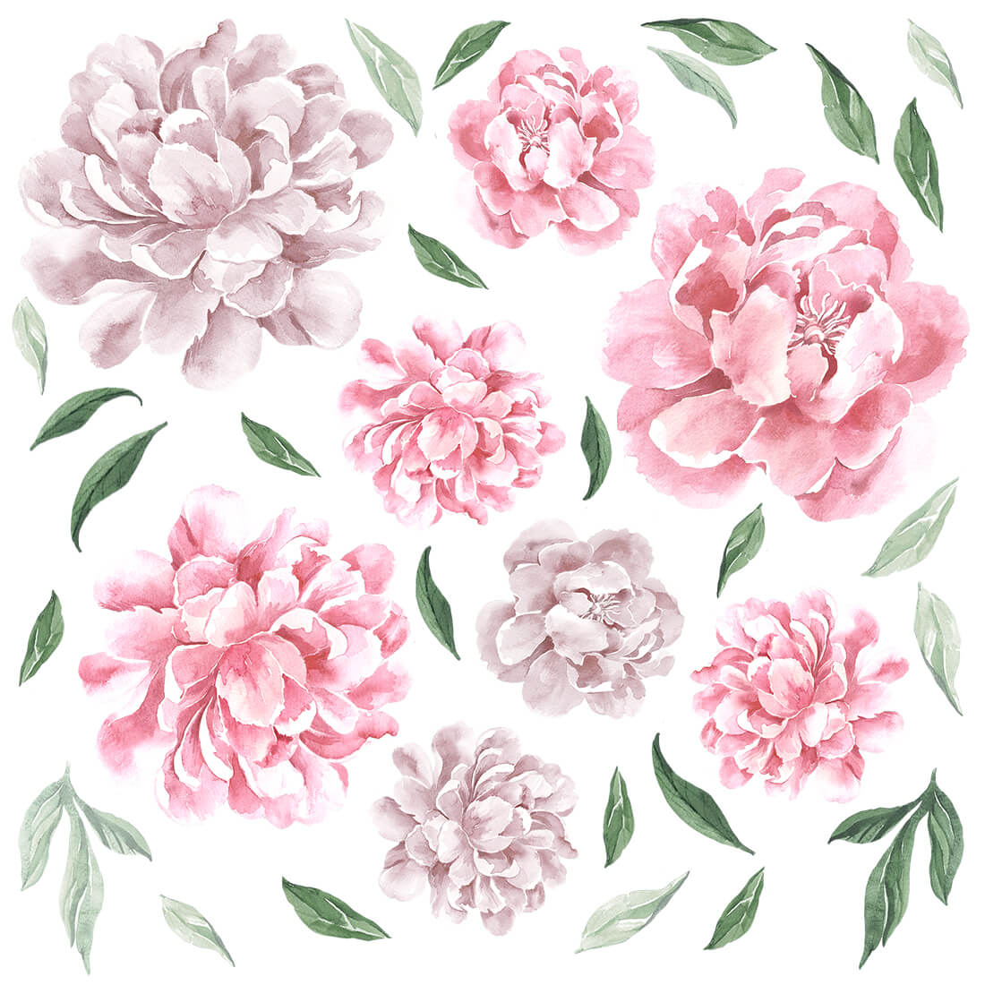 pastelowe love Wall Stickers | Pink Peonies