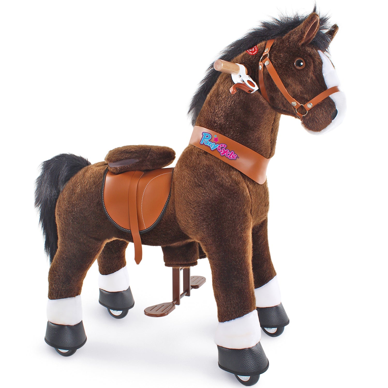 PonyCycle Riding Horse Toy Age 4-8 Chocolate