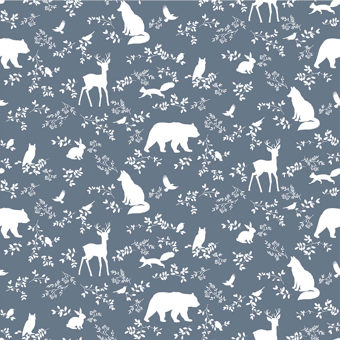 pastelowe love Wallpaper | Forest Animals Blue
