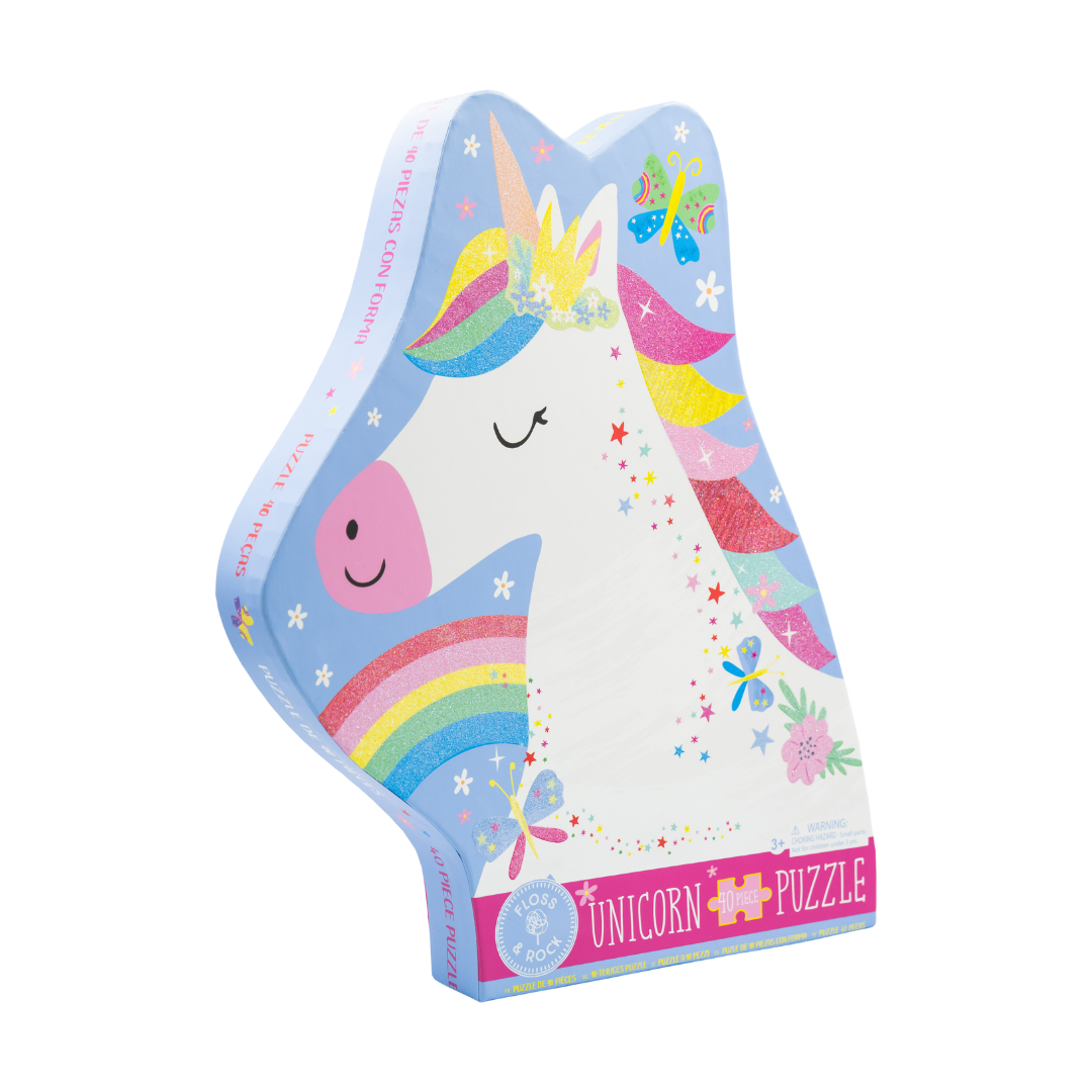 Floss & Rock 40 Piece Jigsaw - Rainbow Fairy Unicorn