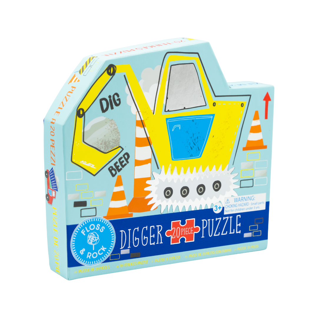 Floss & Rock 20 Piece Jigsaw - Construction Digger