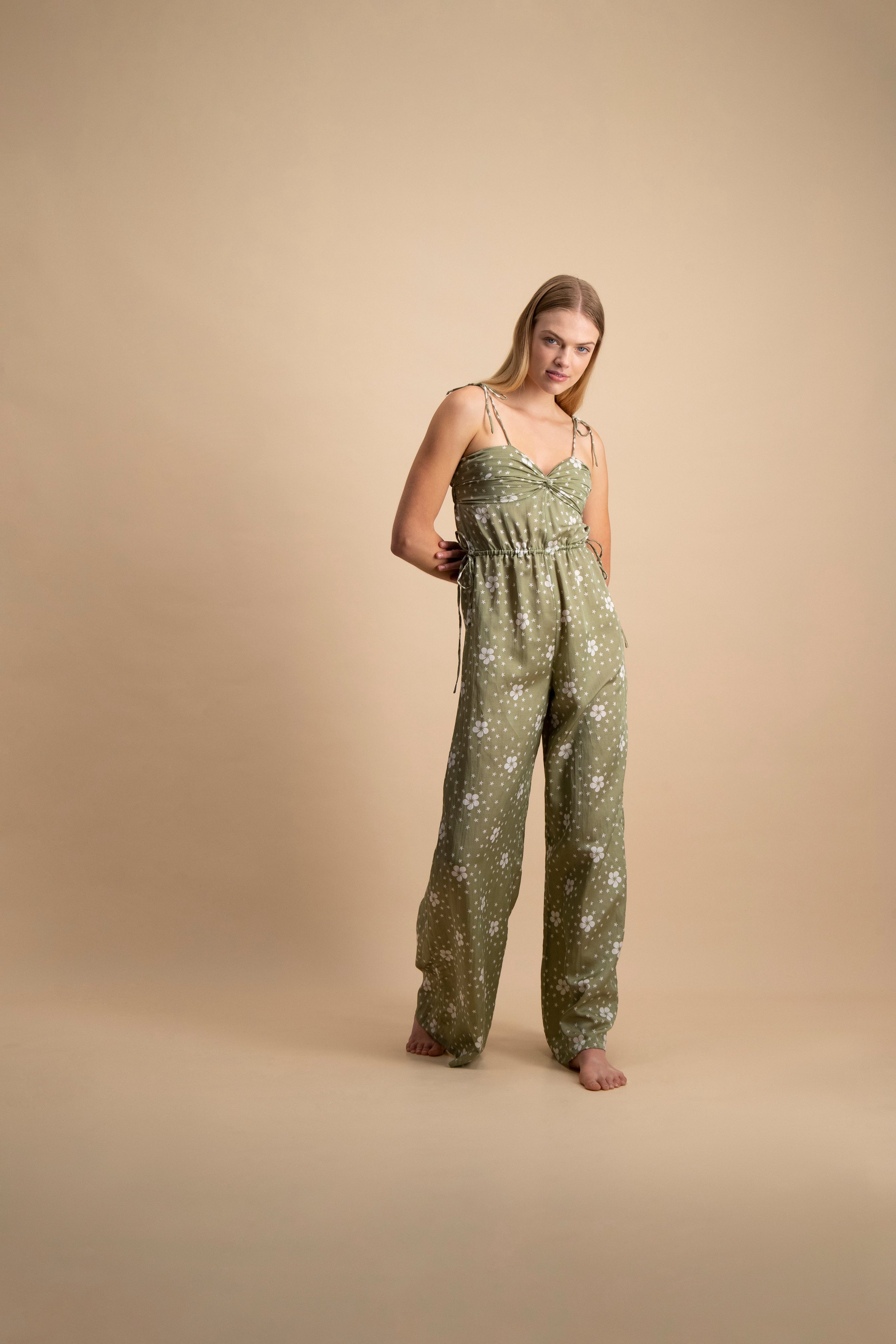 Cloe Cassandro Luna Jumpsuit - Iguana Flower - Small