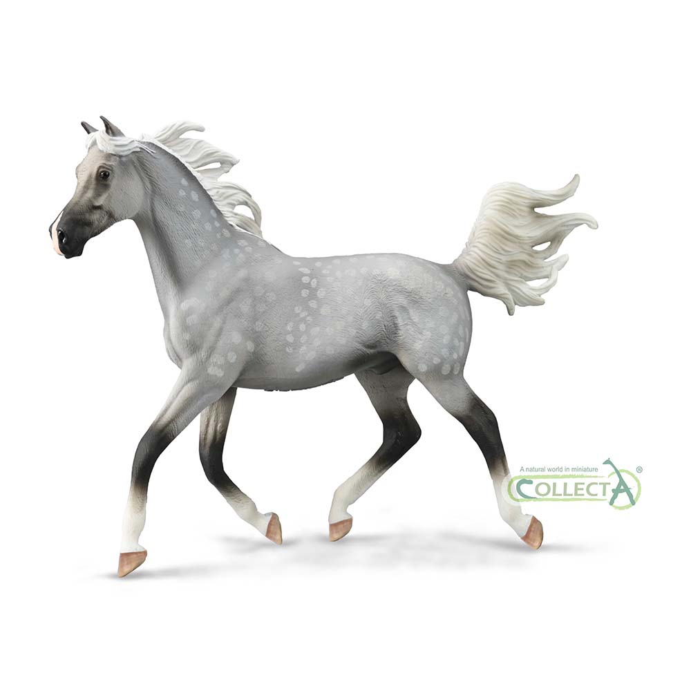 CollectA Half Arabian Stallion Dappled Grey Horse Toy