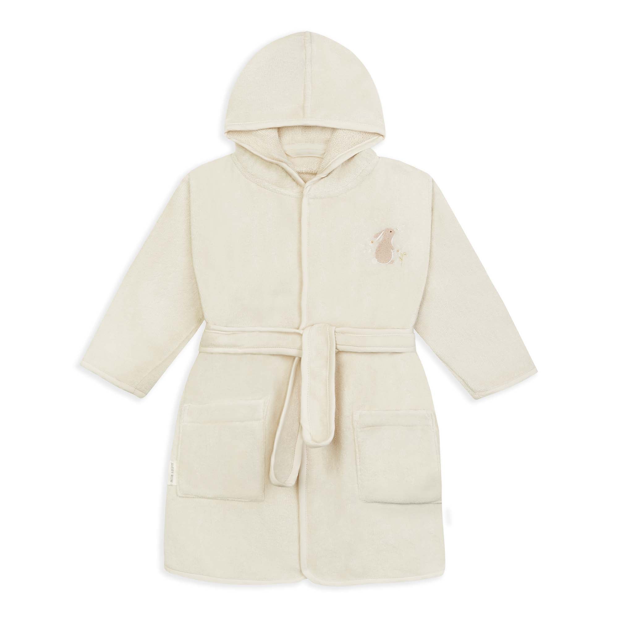 Avery Row Children%27s Towelling Robe - Bunny - 4-5 years