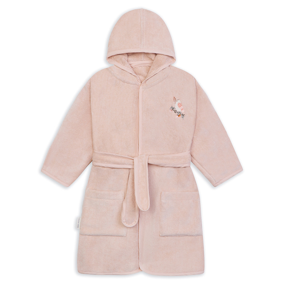 Avery Row Children's Towelling Robe - Bird - 3-4 years