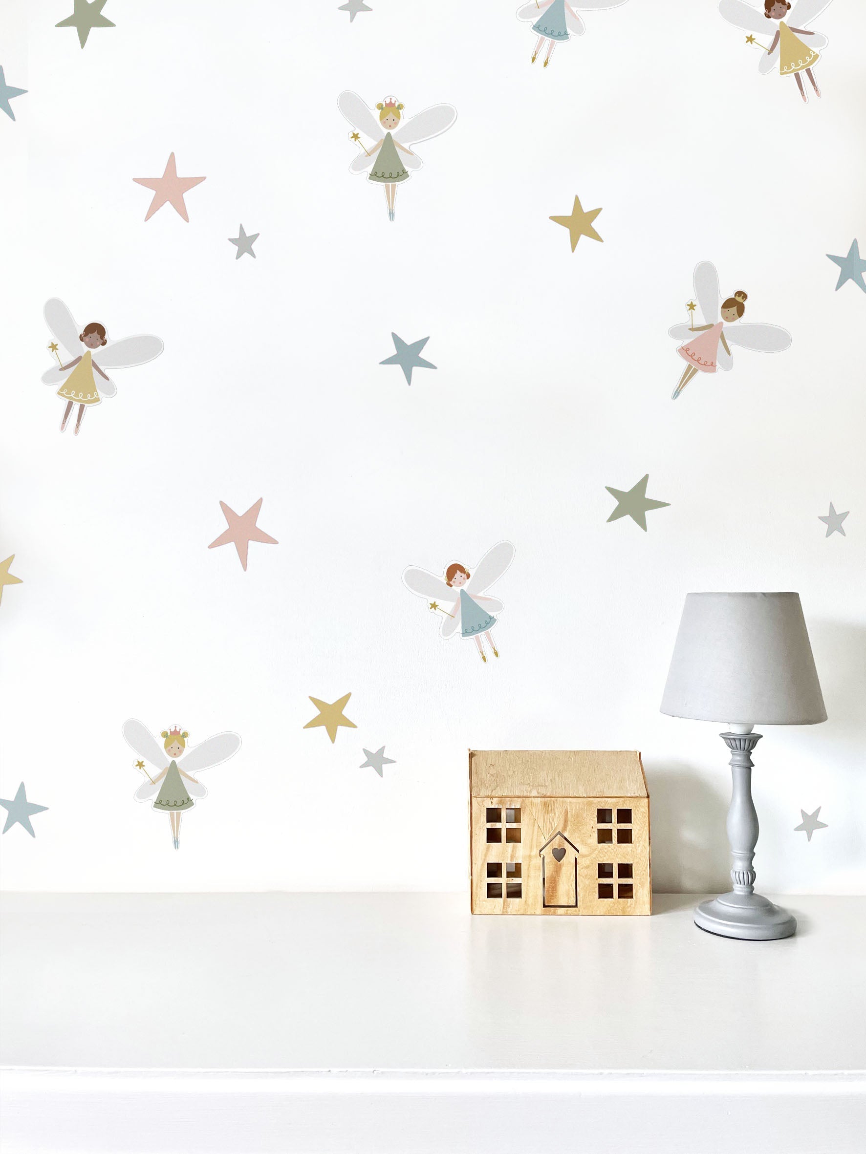 Ducks In A Row Fairy Dust Wall Stickers | Eco-Friendly, Removable, Reusable, Fabric Wall Stickers