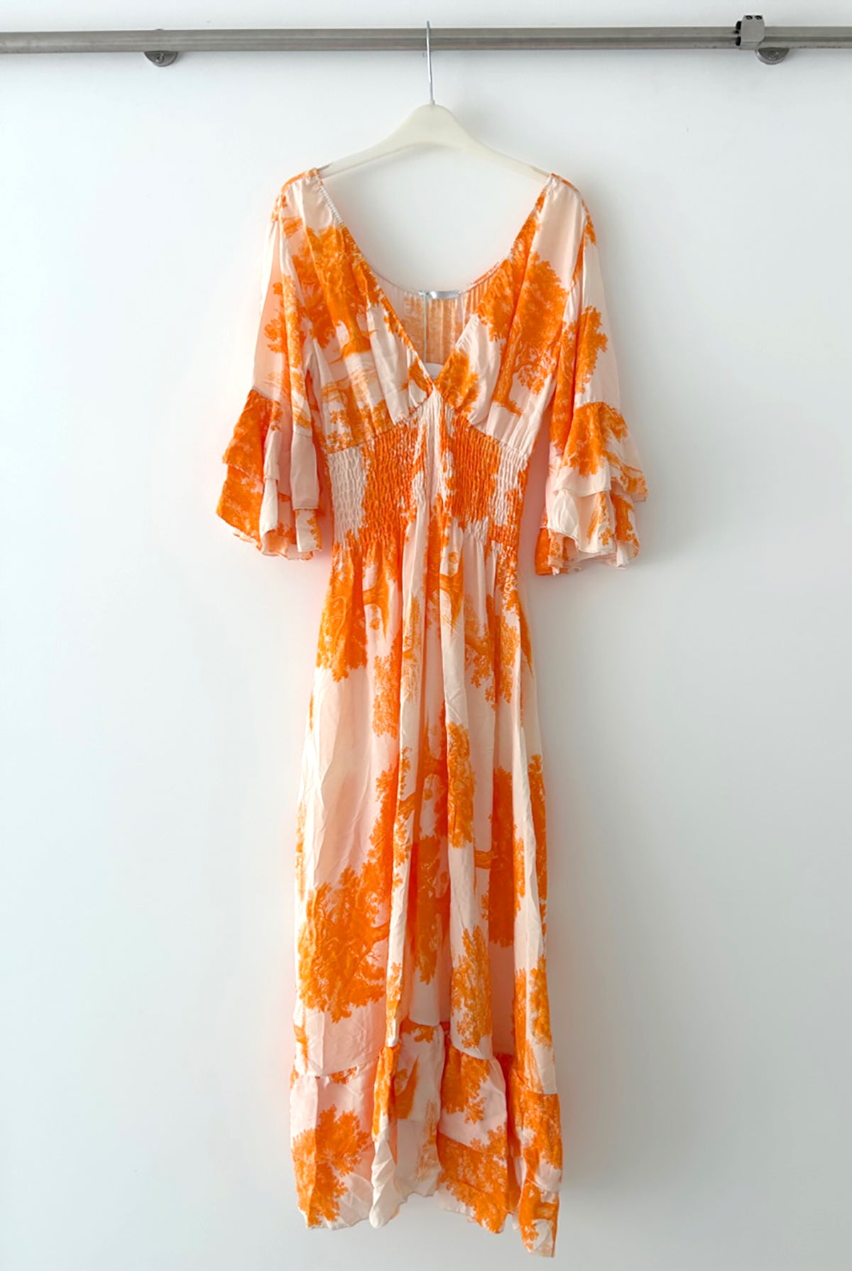 Shop Oxygen Boutique Printed Floral Maxi Dress Orange